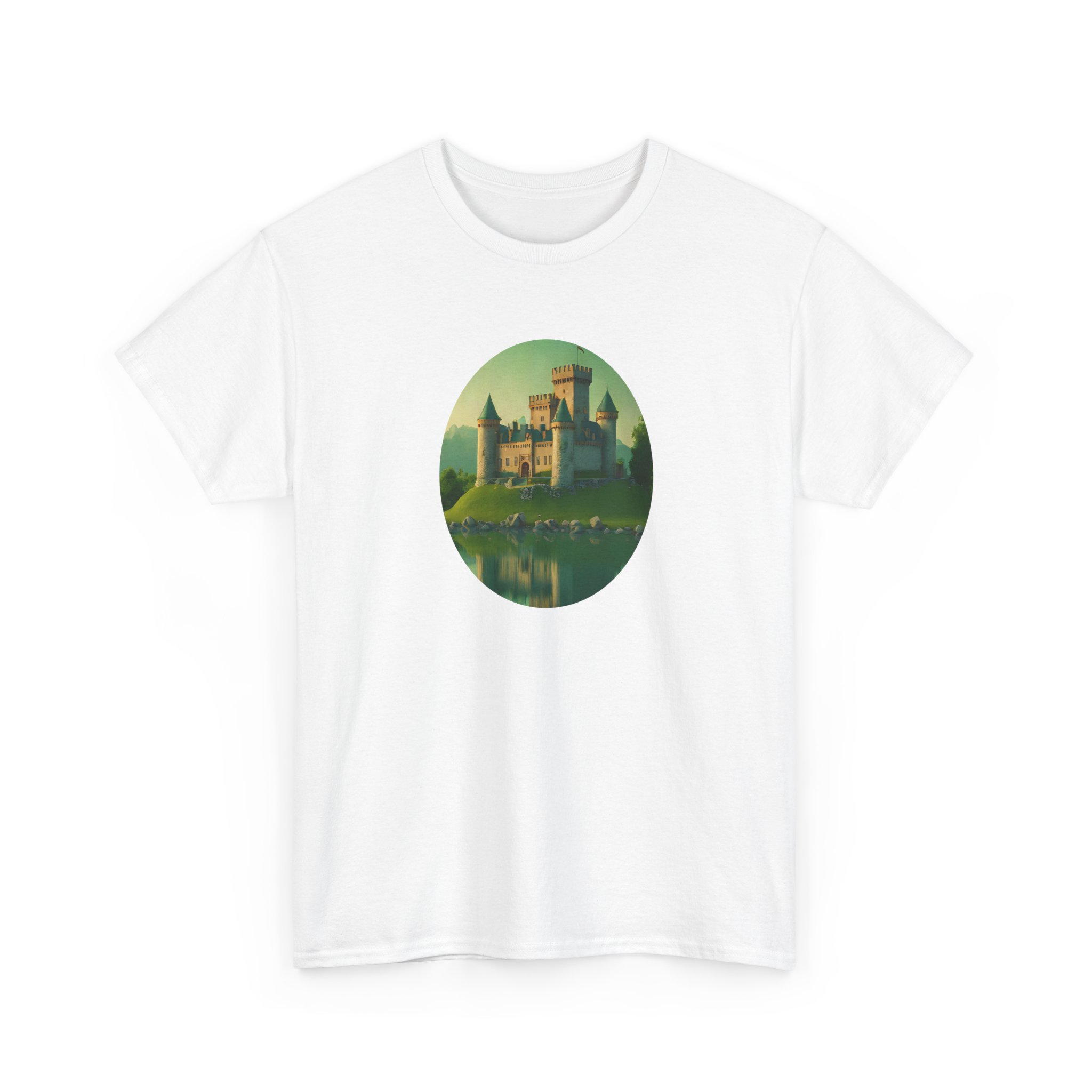 Medieval Castle Illustration Adult Unisex Half Sleeve T-Shirt